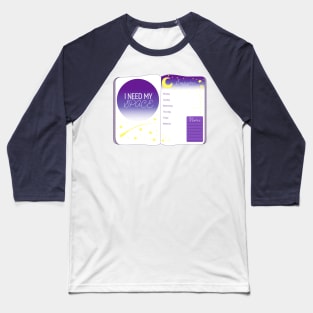 Starry Bullet Journal Baseball T-Shirt